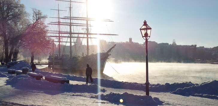 Skeppet af Chapman på Skeppsholmen i centrala Stockholm