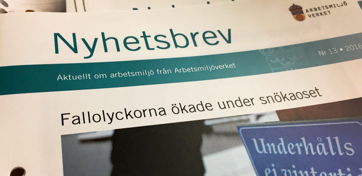 Nyhetsbrevet Aktuellt om arbetsmiljö