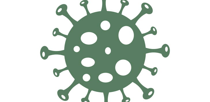 Illustration som föreställer ett virus.