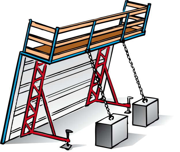Picture of anchoring during temporary erections