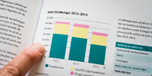 Bild på ett stapeldiagram ur Arbetsmiljöverkets årsredovisning