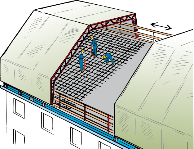 Picture of enclosing with weather protection.